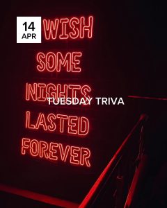 Tuesday Trivia 